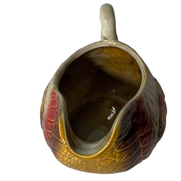 Harvest Gravy Boat NEW Hand Painted Artisan Ceramic Thanksgiving Turkey Autumn - Picture 7 of 16